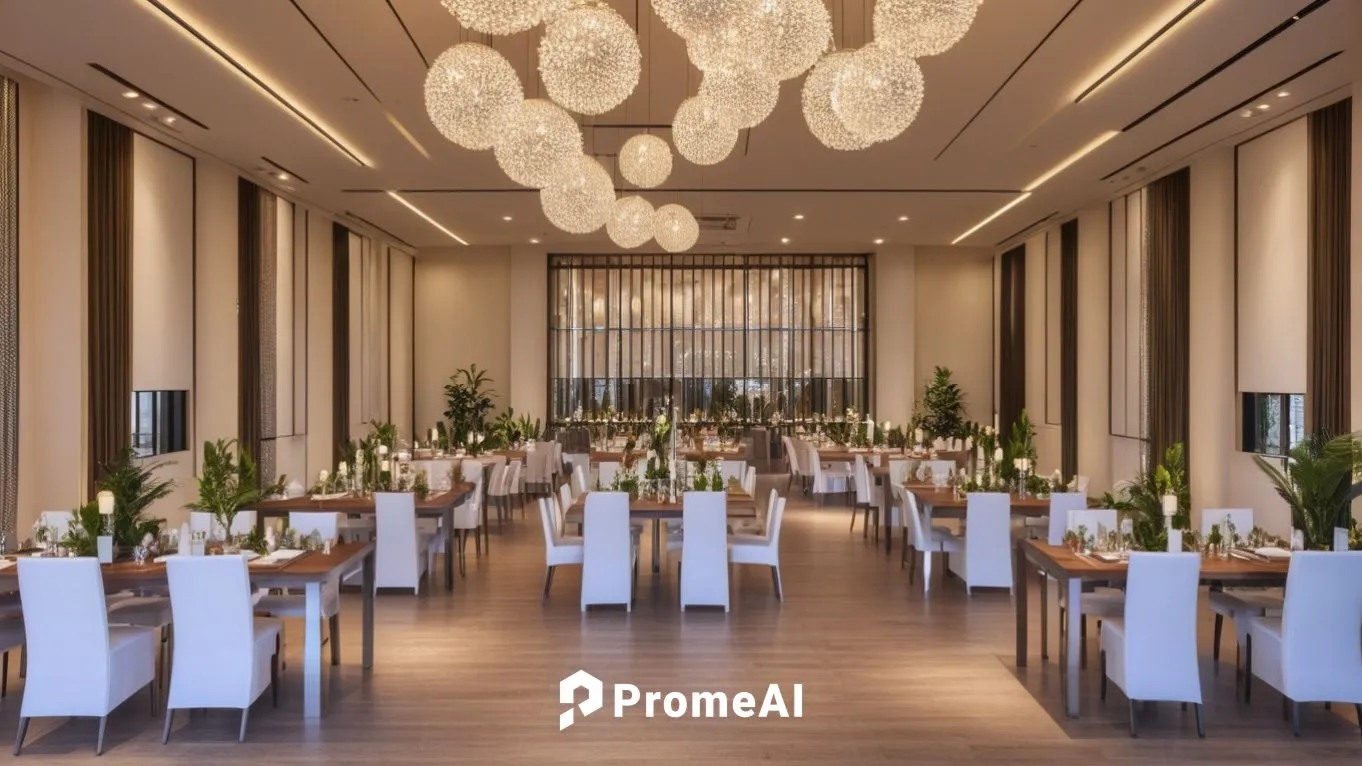 design it as a wedding hall,fine dining restaurant,largest hotel in dubai,dining room,breakfast room,hyatt hotel,ballroom,contemporary decor,tallest hotel dubai,jumeirah beach hotel,event venue,luxury