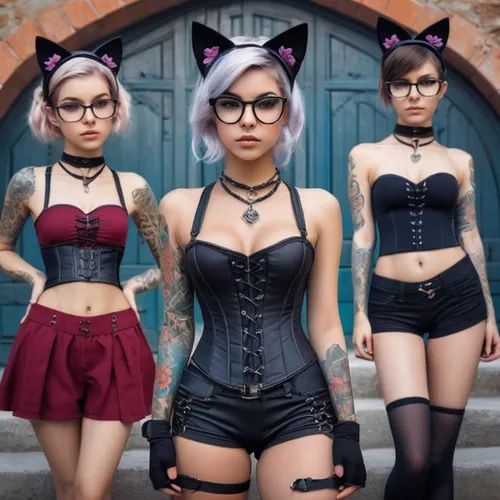 pussycats,kittenish,derivable,catterns,kittani,cat ears,vixens,gothic style,pussycat,hekate,feline look,goths,goth festival,burlesques,gothic,halloween black cat,corsetry,familiars,goth weekend,vampyr