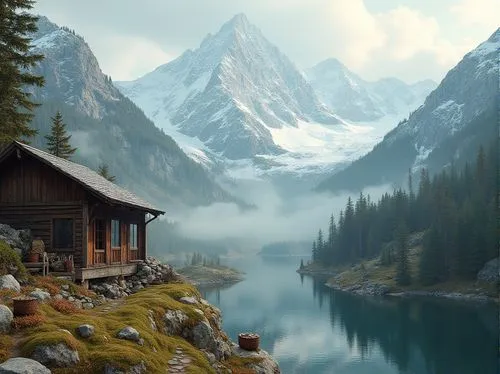 mountain landscape,mountain lake,alpine landscape,high alps,the alps,world digital painting,alpine lake,autumn mountains,landscape background,mountain scene,fantasy landscape,mountainous landscape,alps,landscape mountains alps,mountainlake,mountain huts,bernese alps,alpsee,swiss alps,mountains,Photography,General,Realistic