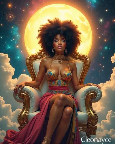 oshun,afrocentrism,queenship,afrocentric,womanist,heart chakra,Illustration,Retro,Retro 01