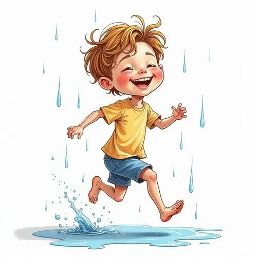 barish,rain shower,kids illustration,raining,splashing,water splashes