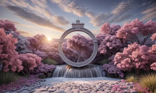 wishing well,decorative fountains,rose arch,sakura wreath,flower clock,dubai miracle garden,japanese sakura background,sakura tree,fountain of friendship of peoples,heaven gate,fantasy picture,landscape designers sydney,water fountain,stone fountain,fountain,flower water,crescent spring,neptune fountain,japanese garden ornament,stargate