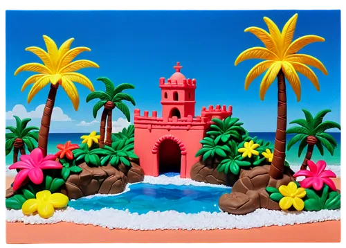 acapulco,haiti,sand castle,decorative fountains,spanish missions in california,mexico,tropical island,delight island,cabo san lucas,caribbean beach,curacao,margarita island,aruba,background vector,sand sculpture,curaçao,santa barbara,tropical house,seaside resort,maspalomas,Unique,3D,Clay