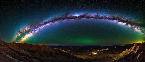 cosmic eye,astronomy,moonbow,stargate,atmospheric phenomenon,natural phenomenon,auroras,northen lights,colorful spiral,celestial phenomenon,norther lights,rainbow bridge,the northern lights,wormhole,galaxy collision,nothern lights,the milky way,aurora borealis,interstellar bow wave,360 ° panorama,Illustration,American Style,American Style 02