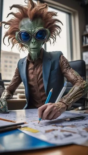 mekon,stu,namurian,bobinski,kantarian,planescape,greedo,ferengi,bobinska,auberjonois,paperwork,office worker,spinmeister,ood,administrator,night administrator,skadden,bureaucrat,blur office background,computerologist,Conceptual Art,Sci-Fi,Sci-Fi 13