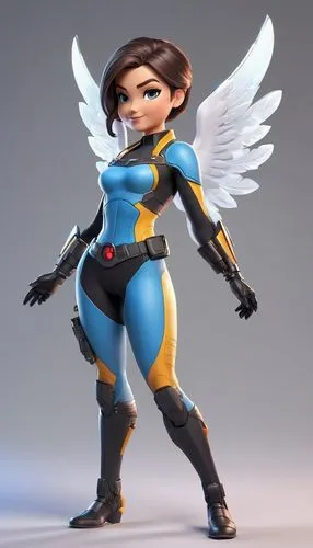 tracer,cyberangels,superwasp,ssx,angel figure,angelman,Unique,3D,3D Character