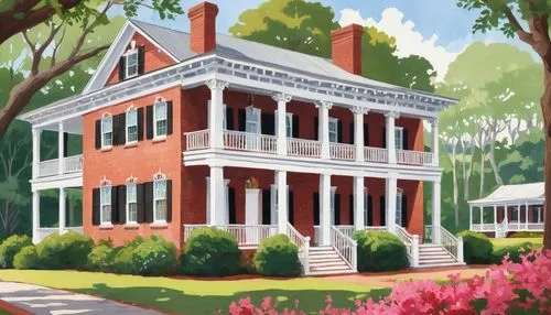 house painting,monticello,rowhouses,old colonial house,haddonfield,eastover,ferncliff,houses clipart,henry g marquand house,southfork,brick house,victorian house,parsonage,dillington house,federalsburg,old town house,natchez,country house,doll's house,harleysville,Illustration,Japanese style,Japanese Style 06