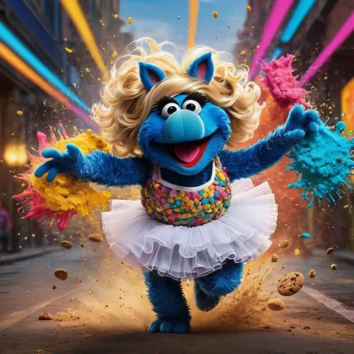 sesame street,cake smash,the muppets,tutu,coco,klepon,holi,cookie,piñata,fabulous,cinderella,movie star,animals play dress-up,om,fantasia,pride parade,orbeez,smurf,pom-pom,muppet,Photography,General,Natural