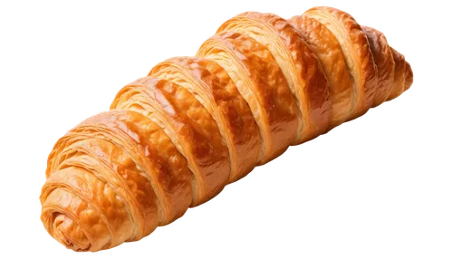 Flaky croissant, golden brown, crispy edges, soft center, layered dough, morning breakfast, French patisserie style, warm lighting, 3/4 composition, shallow depth of field, realistic texture, subtle s