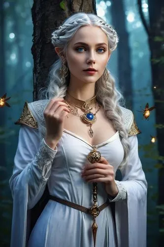 daenerys,white rose snow queen,galadriel,margairaz,valar,ellinor,margaery,sigyn,wallonien,imerys,dany,the snow queen,elenore,aegon,morgause,white lady,winterblueher,targaryen,lyonesse,ice queen,Illustration,Realistic Fantasy,Realistic Fantasy 42