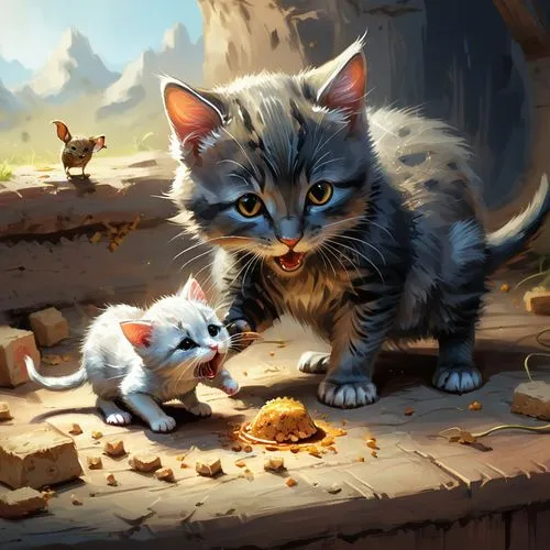 kittens,oktoberfest cats,baby cats,game illustration,catterns,kitten,Conceptual Art,Fantasy,Fantasy 02