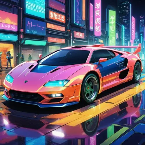 3d car wallpaper,nsx,lamborghini diablo,car wallpapers,wanganella,porsche,Illustration,Japanese style,Japanese Style 03