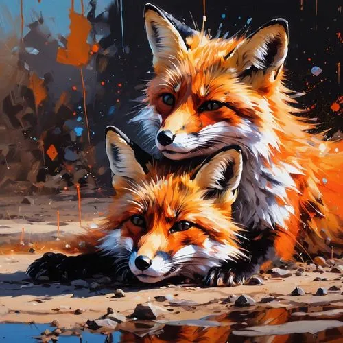 foxes,fox,foxl,vulpes,fox stacked animals,outfox,red fox,foxxx,the red fox,fuchs,outfoxed,cute fox,outfoxing,foxmeyer,foxen,garrison,foxxy,foxed,foxman,adorable fox,Conceptual Art,Oil color,Oil Color 07