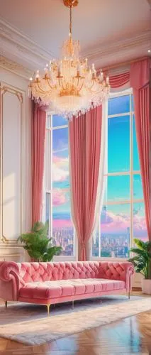 ornate room,great room,livingroom,sitting room,pink chair,living room,curtains,a curtain,lachapelle,3d background,window curtain,sky apartment,apartment lounge,beauty room,curtain,interior decoration,interior design,background design,opulently,dreamhouse,Conceptual Art,Sci-Fi,Sci-Fi 28