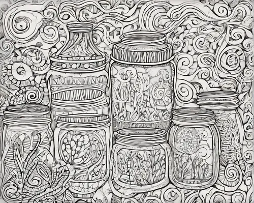 jars,glass jar,candy jars,coloring page,glass bottles,honey jars,coloring pages,jar,mason jars,perfume bottles,bottles of essential oils,bottles,mason jar,glass containers,tea jar,storage-jar,vases,honey jar,empty jar,gas bottles,Illustration,Black and White,Black and White 05