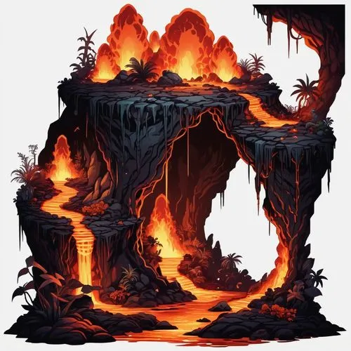 door to hell,lava,fire background,surtur,inferno,krafla volcano,Illustration,Abstract Fantasy,Abstract Fantasy 11