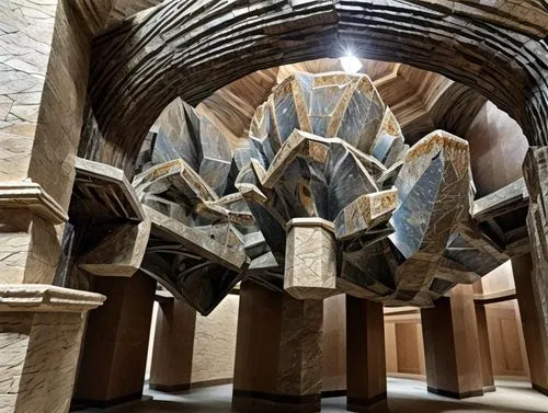 medieval architecture,vaulted ceiling,sagrada familia,crypt,romanesque,gaudí,cave church,organ pipes,vaulted cellar,michel brittany monastery,medrese,celsus library,knight pulpit,tombs,medieval,portcullis,hall of the fallen,cloister,wooden beams,dracula's birthplace