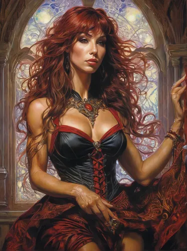 fantasy art,fantasy portrait,sorceress,celtic queen,gothic portrait,fantasy woman,red-haired,celtic woman,the enchantress,fantasy picture,romantic portrait,redhead doll,maiden,red head,redhair,gothic woman,heroic fantasy,queen of hearts,priestess,fantasy girl,Illustration,Realistic Fantasy,Realistic Fantasy 03