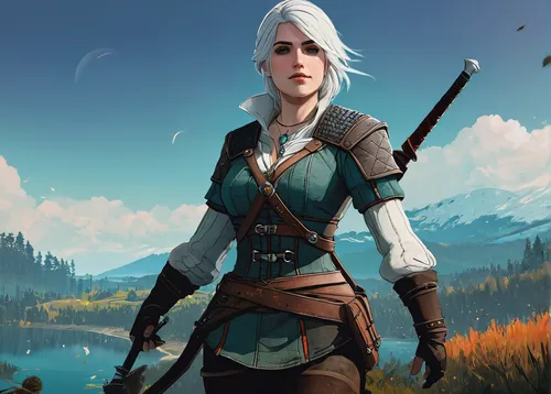 35 Witcher 3 Ciri Wallpapers Wallpaperboat,witcher,game art,elven,the wanderer,mountain guide,game illustration,adventurer,massively multiplayer online role-playing game,huntress,girl with gun,croft,g