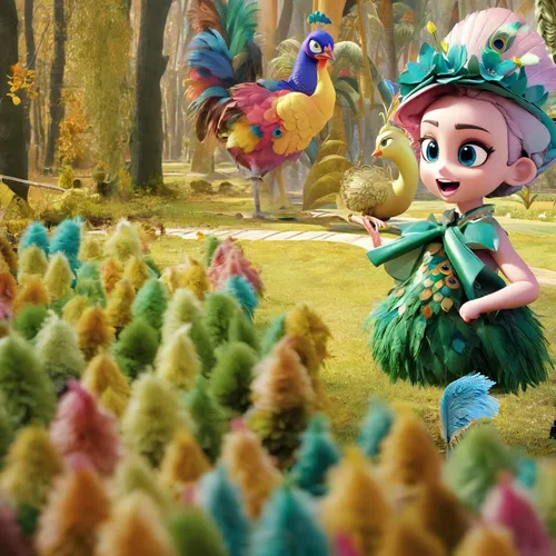 Replacing legs with feathers,fairy forest,fairy world,fairy peacock,little girl fairy,scandia gnomes,fairies,cartoon forest,child fairy,rosa ' the fairy,fairy village,clove garden,fairies aloft,fae,ga