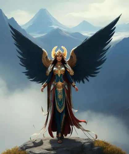 archangel,prospera,the archangel,sisoulith,garuda,zauriel,dawnstar,velika,prophetess,seraphim,vaivara,goddess of justice,seraph,mahavatar,svara,mervat,arkhangelsky,etheria,krietor,angelfire,Conceptual Art,Sci-Fi,Sci-Fi 01