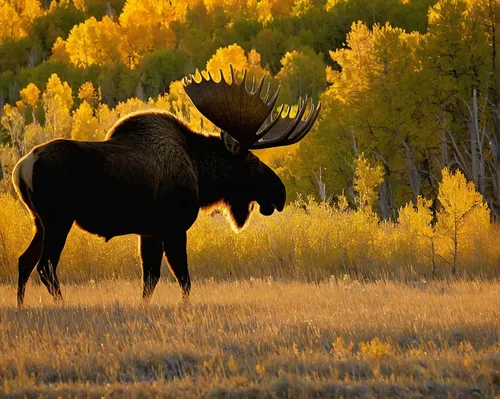 Imagine a dramatic encounter between a bull moose and a human at Gros Ventre.,bull moose,bull moose at gros ventre,elk bull,elk,wyoming bull moose,bull elk resting,moose,elk reposing on lateral morain