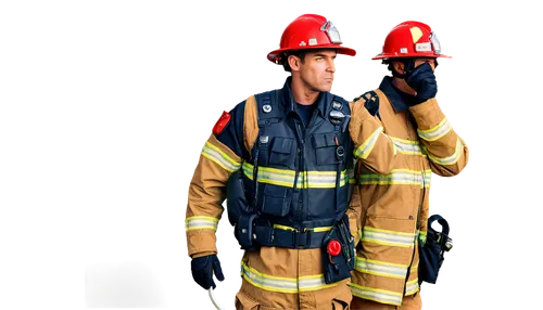 Fire truck, rescue vehicle, shiny red body, ladder on side, flashing lights, sirens blaring, muscular firefighter standing beside, reflective vest, helmet, gloves, serious expression, dynamic pose, ur