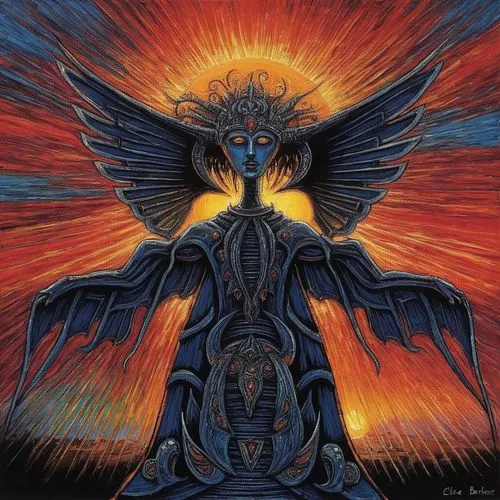 sunset,archangel,samuil,samael,cherubim,fenix,the archangel,garuda,lateralus,saltiel,trishula,ayat,jatayu,seraphim,kadath,khaldei,sun god,beheshti,deathbird,utero,zadkiel,Illustration,Realistic Fantas