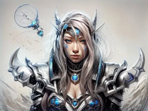 ice queen,blue enchantress,dark elf,female warrior,fantasy art,fantasy portrait,fantasy warrior,elven,zodiac sign libra,dragon li,massively multiplayer online role-playing game,heroic fantasy,mezzelune,libra,male elf,fantasy woman,silver,paladin,summoner,zodiac sign gemini