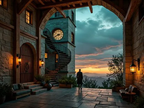 the threshold of the house,theed,front door,grandfather clock,taormina,porch,windows wallpaper,cortona,front porch,monserrate,safed,italy liguria,tuscany,amasra,ehden,evening atmosphere,gimignano,clocktower,fairy tale castle,house silhouette