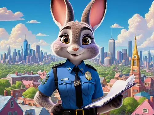 officer,policeman,police officer,conductor,bun,inspector,cop,policewoman,cute cartoon character,bunny,jack rabbit,police,criminal police,a uniform,tie,shanghai disney,zookeeper,jackrabbit,police uniforms,rebbit,Illustration,Retro,Retro 16