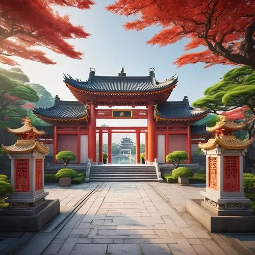 tianxia,qibao,dojo,hall of supreme harmony,koreana,asian architecture,japanese sakura background,jinchuan,sakura background,chuseok,landscape background,zui,sanshui,yonghai,sanxia,hanhwa,xuezhong,wanxian,xixia,hanguk,Illustration,Japanese style,Japanese Style 04