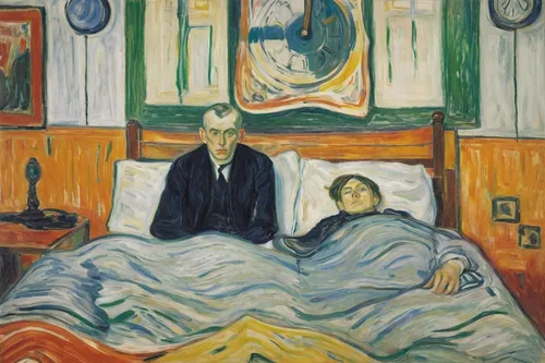 woman on bed,vincent van gough,picasso,bedroom,doctor's room,young couple,sleeping room,man and wife,braque francais,post impressionism,hospital bed,vincent van gogh,father with child,braque du bourbonnais,children's bedroom,partiture,four-poster,girl in bed,psychoanalysis,ailing,Illustration,Japanese style,Japanese Style 09