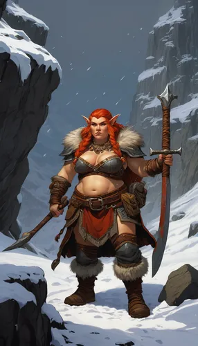 dwarf sundheim,barbarian,dwarf,dwarf cookin,female warrior,scandia gnome,nördlinger ries,northrend,mountain guide,northern longear,dwarves,eskimo,thermokarst,male elf,half orc,dane axe,leeuwarder current,lone warrior,orc,male character,Illustration,Realistic Fantasy,Realistic Fantasy 04