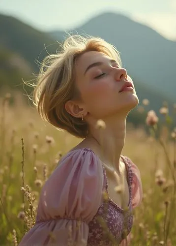 girl lying on the grass,meadow,winslet,meditative,emilia,serene,Photography,General,Commercial