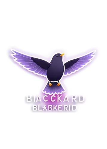 blackbird logo, minimalist design, simple shape, glossy surface, metallic material, silver outline, subtle gradient effect, raised 3D effect, symmetrical composition, centered alignment, bold font, mo