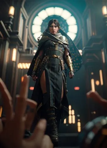 lara,valerian,joan of arc,figure of justice,cinematic,queen cage,game character,fantasia,jaya,dodge warlock,vax figure,game art,artemisia,gauntlet,lady pointing,oracle,videogames,videogame,assassin,go