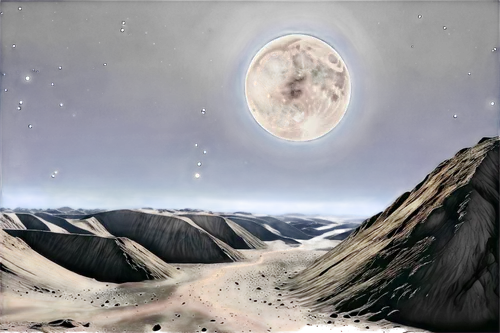 moon valley,lunar landscape,moonscape,moon and star background,valley of the moon,moonscapes,phase of the moon,moon at night,jupiter moon,moon rover,moonlit night,moon car,the moon,moon night,herfstanemoon,background image,moon surface,night scene,earth rise,moon seeing ice,Illustration,Realistic Fantasy,Realistic Fantasy 21