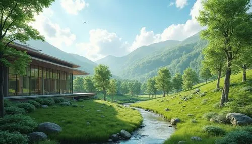 landscape background,teahouse,home landscape,teahouses,world digital painting,fantasy landscape,japan landscape,green landscape,house in mountains,house in the mountains,ryokan,alpine landscape,zen garden,mountain landscape,mountain scene,japanese zen garden,japanese garden,green valley,asian architecture,landscaped,Photography,General,Realistic