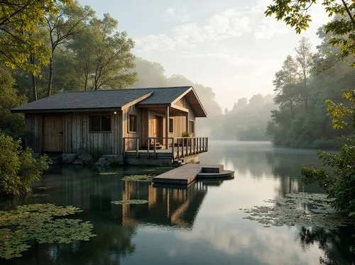 house with lake,boat house,floating huts,boathouse,house by the water,houseboat,summer cottage,boathouses,houseboats,small cabin,wooden house,summer house,wooden sauna,boat shed,house in the forest,cottage,log home,boatshed,tranquility,the cabin in the mountains