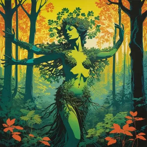 dryad,dryads,fairie,faerie,maenads,oshun,Art,Artistic Painting,Artistic Painting 22