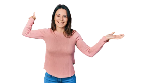 women clothes,long-sleeved t-shirt,woman pointing,women's clothing,woman holding gun,girl with speech bubble,transparent background,pointing woman,management of hair loss,woman holding a smartphone,girl on a white background,pink background,knitting clothing,background vector,bussiness woman,girl in t-shirt,web banner,correspondence courses,ladies clothes,women fashion,Photography,General,Realistic