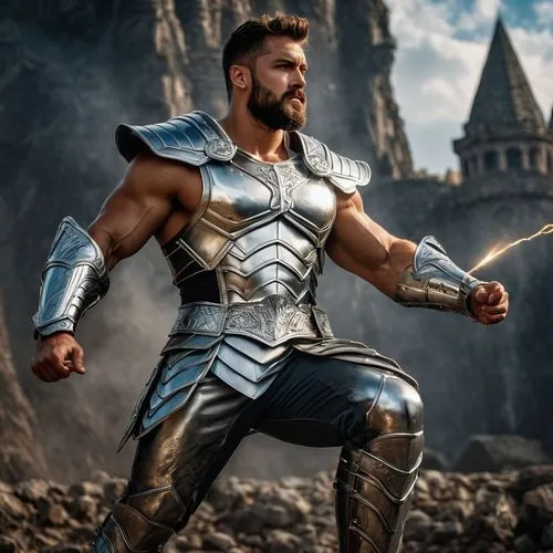 god of thunder,thor,gladiator,biblical narrative characters,king arthur,hercules,cent,male character,heroic fantasy,fantasy warrior,spartan,sparta,bordafjordur,greyskull,digital compositing,excalibur,cleanup,wall,greek god,norse,Photography,General,Fantasy