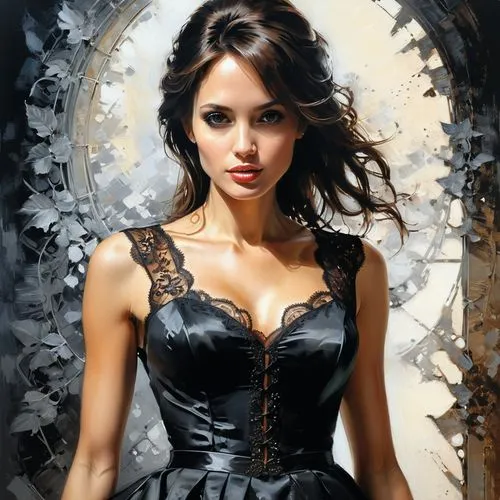 fantasy art,gothic dress,gothic portrait,gothic woman,dark angel,fantasy portrait,fantasy picture,fairy tale character,romantic portrait,gothic fashion,fantasy woman,mystical portrait of a girl,gothic style,art painting,fairy tales,black pearl,the enchantress,fairy tale,gothic,faery,Conceptual Art,Fantasy,Fantasy 12