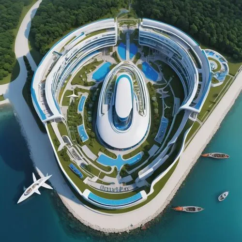 cyberport,seasteading,atlantis,seafort,futuristic architecture,atlantik,artificial islands,ordos,hengqin,largest hotel in dubai,qingdao,megacorporation,sky space concept,megacorporations,linhai,zhuhai,oceanica,barangaroo,arcology,silico,Illustration,Realistic Fantasy,Realistic Fantasy 19