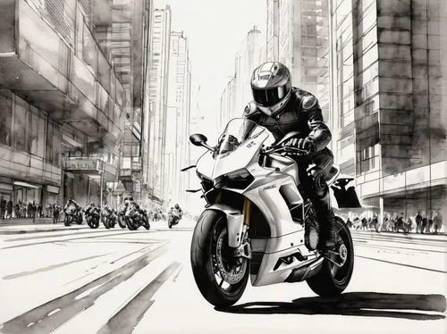 motorcyclist,motorcycling,motorcycle racer,biker,motorbike,motorcycle,motorcycles,ducati 999,motor-bike,motorcycle racing,ducati,motorcycle drag racing,black motorcycle,cafe racer,sci fiction illustration,grand prix motorcycle racing,yamaha r1,yamaha motor company,road racing,motorcycle tours,Illustration,Paper based,Paper Based 30