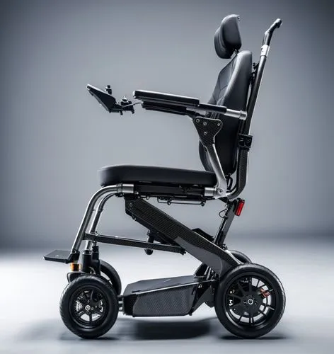 一辆碳纤维电动轮椅车
,a reclining wheelchair sits on an empty floor,cybex,wheelchair,wheel chair,trikke,electric scooter,wheelchairs,Photography,General,Realistic