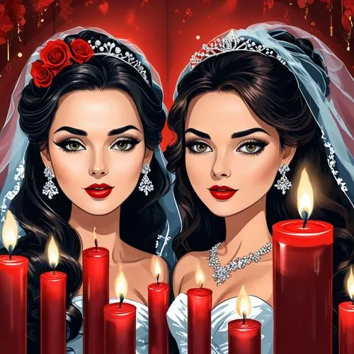 cholas,brides,wedding icons,priestesses,candlemas,red roses,reinas,fairy tale icons,debutantes,chicanas,christmas icons,vampyres,duchesses,wedding couple,heiresses,serebro,silver wedding,madonnas,edit icon,empresses,Unique,Design,Sticker