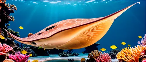 sea animals,sea life underwater,garden cone snail,aquatic animals,marine life,ozeaneum,sealife,sea snail,marine invertebrates,underwater world,marine animal,sea animal,reef manta ray,wide sawfish,aquarium decor,sea life,underwater background,sawfish,sea creatures,marine biology,Illustration,Japanese style,Japanese Style 04