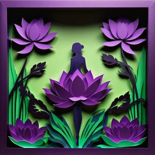 lotus png,retro flower silhouette,lotus flowers,blooming lotus,lotus flower,lotus blossom,Unique,Paper Cuts,Paper Cuts 10